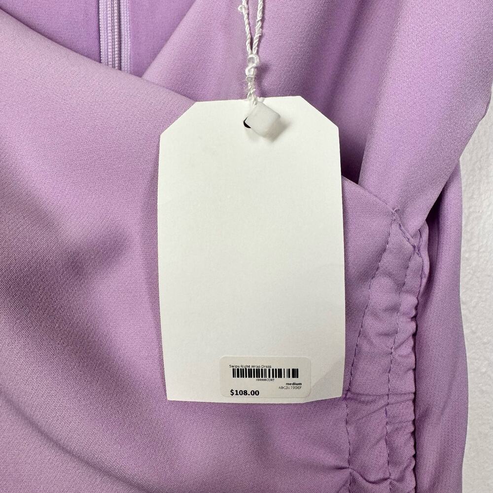 4SI3NNA | NWT Swipe Right Cassie Lilac Purple Mini Faux Wrap Dress - Picture 10 of 13